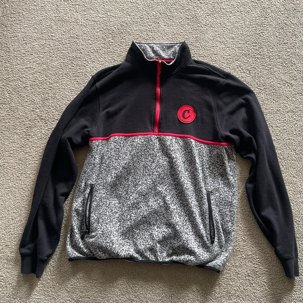 Cookies Quarter-Zip Pullover (Black/Red, Digi-Print)